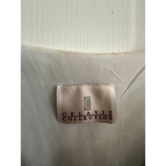 Vintage Celavie Collection Brown & Cream Y2K 90’s 2000s High Low Dress Size 8 - Picture 6 of 8